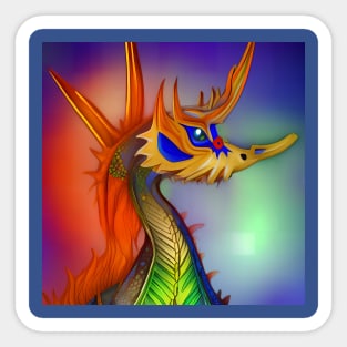 Rainbow Seahorse Dragon Sticker